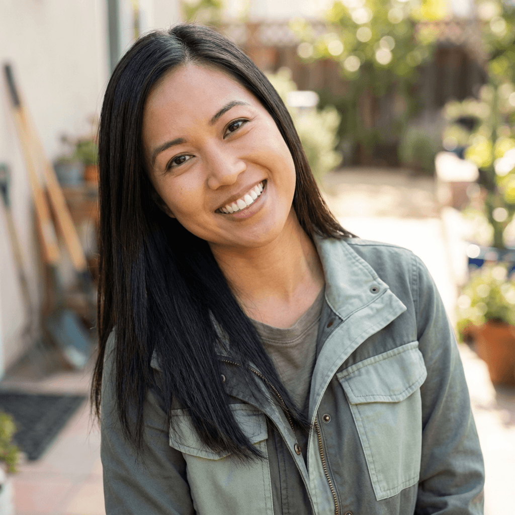 Melissa Tran, female property manager in her mid 30s, East Asian, professional and approachable demeanor
